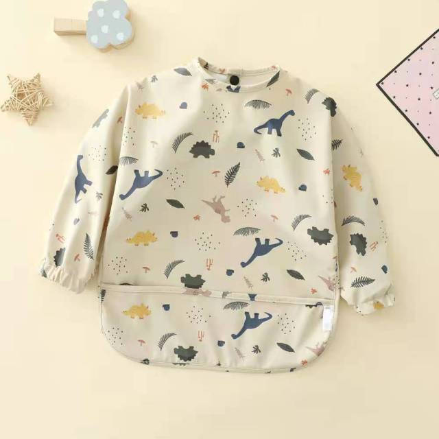 Toddler Long Sleeve Scarf Waterproof Art Smock Feeding Bib